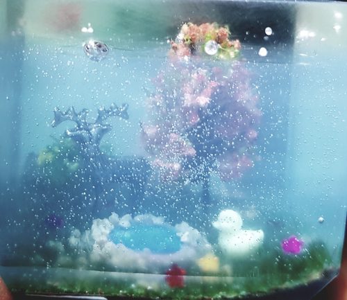 Mary G. Spring time, Resin cube.